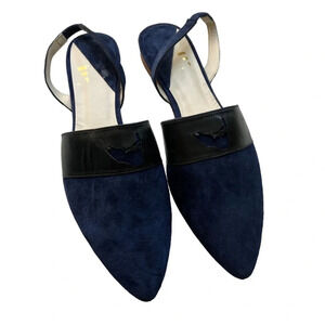Nantucket Sole Leather Slingback Flats 8‎